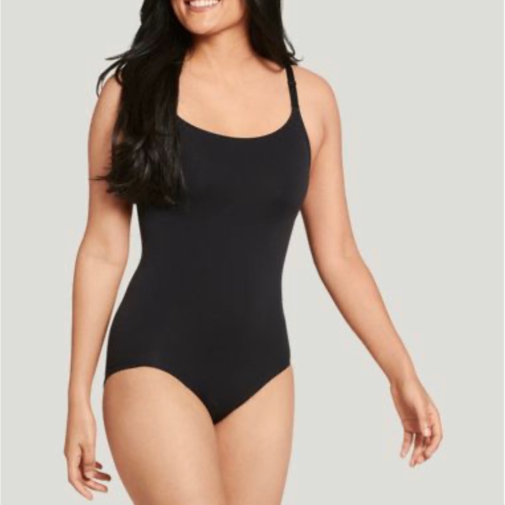 (2)Jockey Bodysuit Cotton Allure Stretch-(1) white (1) black - size Large - NWT